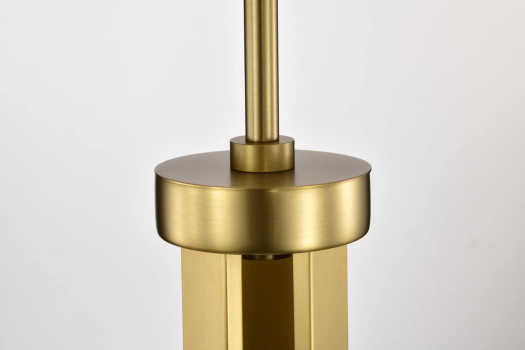 Pendant Nuvo 62-2013 Darrow - 24 Inch LED Pendant - Vintage Brass - Textured Acrylic Panels Nuvo