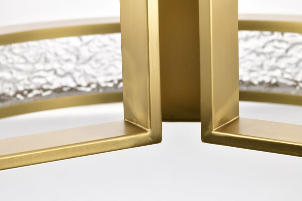 Pendant Nuvo 62-2013 Darrow - 24 Inch LED Pendant - Vintage Brass - Textured Acrylic Panels Nuvo