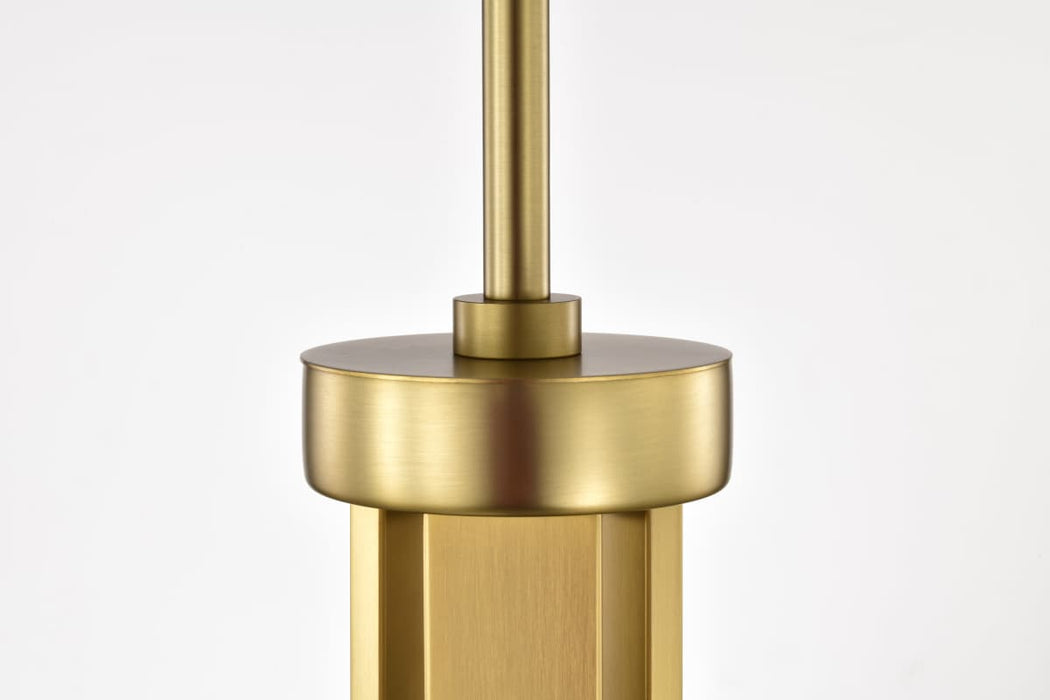 Pendant Nuvo 62-2013 Darrow - 24 Inch LED Pendant - Vintage Brass - Textured Acrylic Panels Nuvo