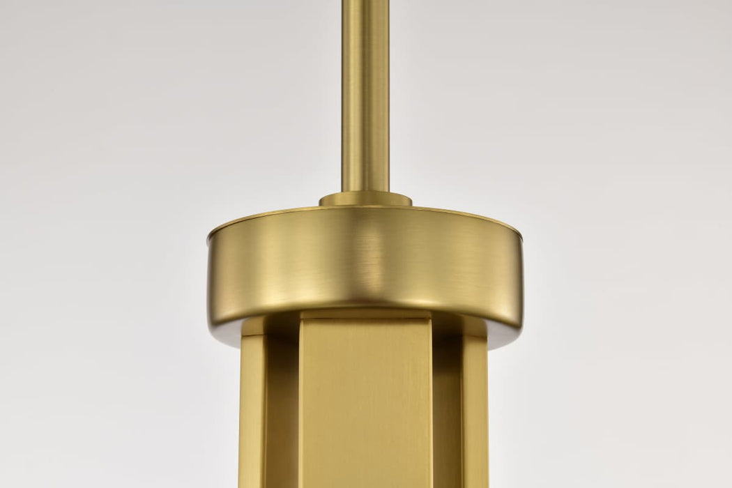 Pendant Nuvo 62-2013 Darrow - 24 Inch LED Pendant - Vintage Brass - Textured Acrylic Panels Nuvo