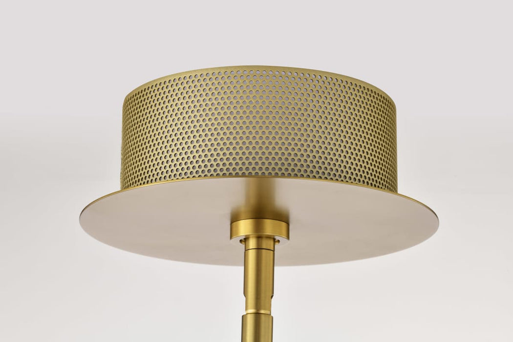 Pendant Nuvo 62-2013 Darrow - 24 Inch LED Pendant - Vintage Brass - Textured Acrylic Panels Nuvo