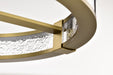 Pendant Nuvo 62-2013 Darrow - 24 Inch LED Pendant - Vintage Brass - Textured Acrylic Panels Nuvo