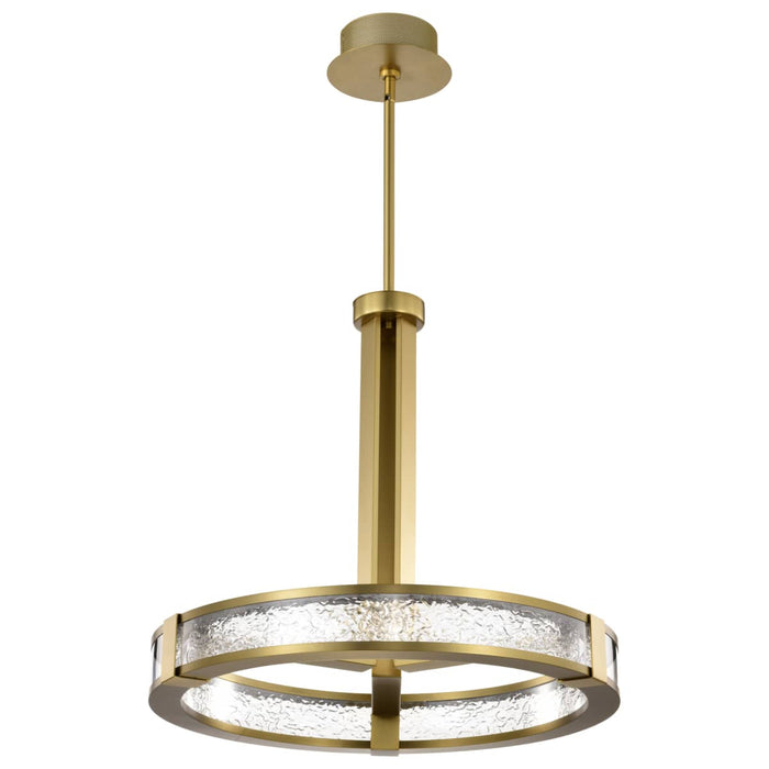 Pendant Nuvo 62-2013 Darrow - 24 Inch LED Pendant - Vintage Brass - Textured Acrylic Panels Nuvo