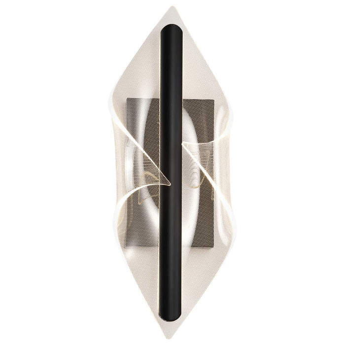 Sconce Nuvo 62-2021 Geneva - 18 Inch LED Small Wall Sconce - Matte Black - Silk Screened Acrylic Lens Nuvo
