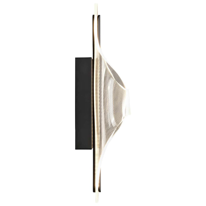 Sconce Nuvo 62-2021 Geneva - 18 Inch LED Small Wall Sconce - Matte Black - Silk Screened Acrylic Lens Nuvo