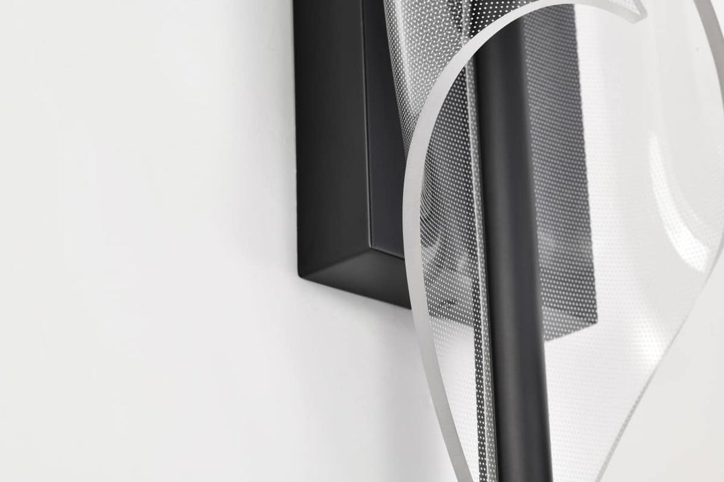 Sconce Nuvo 62-2021 Geneva - 18 Inch LED Small Wall Sconce - Matte Black - Silk Screened Acrylic Lens Nuvo