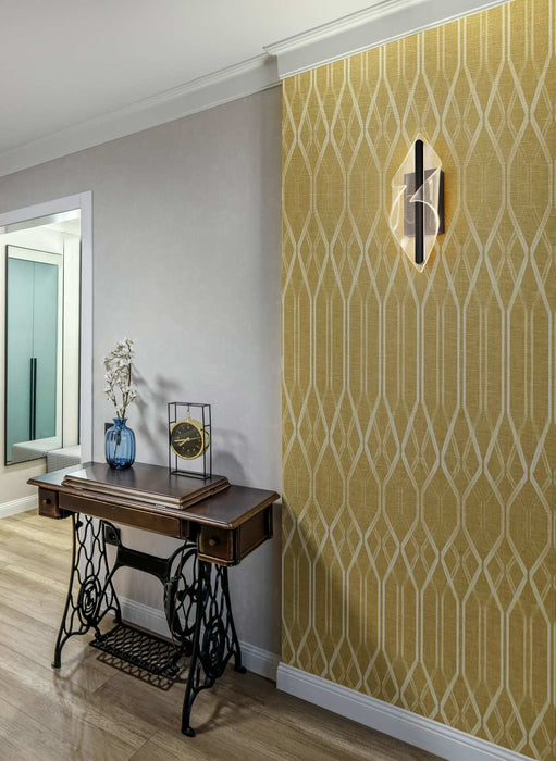 Sconce Nuvo 62-2021 Geneva - 18 Inch LED Small Wall Sconce - Matte Black - Silk Screened Acrylic Lens Nuvo
