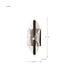 Sconce Nuvo 62-2021 Geneva - 18 Inch LED Small Wall Sconce - Matte Black - Silk Screened Acrylic Lens Nuvo