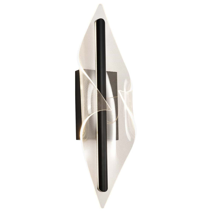 Sconce Nuvo 62-2022 Geneva - 24 Inch LED Large Wall Sconce - Matte Black - Silk Screened Acrylic Lens Nuvo