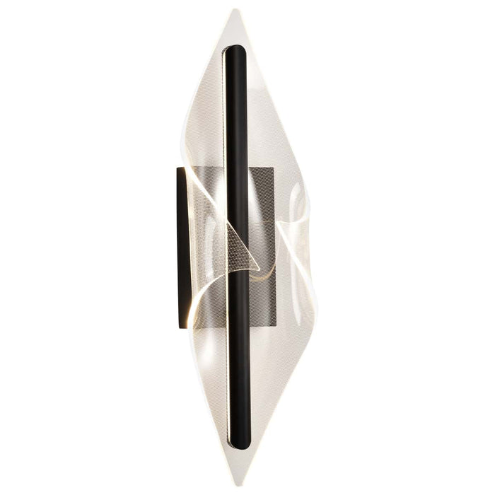 Sconce Nuvo 62-2022 Geneva - 24 Inch LED Large Wall Sconce - Matte Black - Silk Screened Acrylic Lens Nuvo