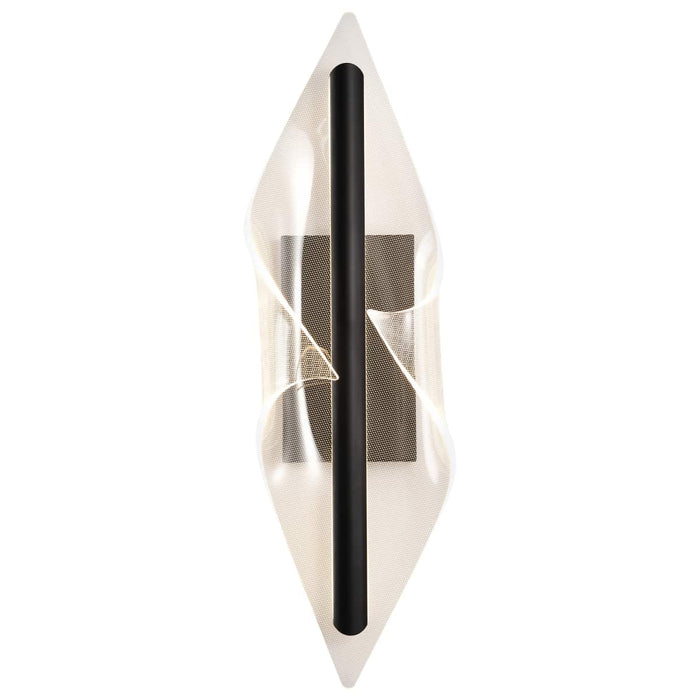 Sconce Nuvo 62-2022 Geneva - 24 Inch LED Large Wall Sconce - Matte Black - Silk Screened Acrylic Lens Nuvo