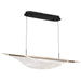 Island Pendant Nuvo 62-2023 Geneva - 46 Inch LED Island Pendant - Matte Black - Silk Screened Acrylic Lens Nuvo