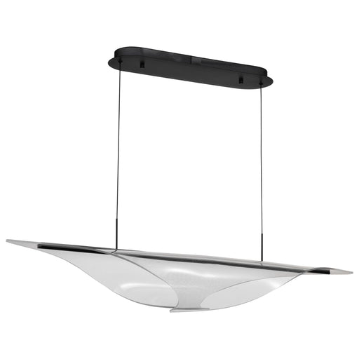 Island Pendant Nuvo 62-2023 Geneva - 46 Inch LED Island Pendant - Matte Black - Silk Screened Acrylic Lens Nuvo