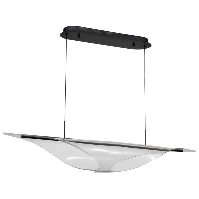 Island Pendant Nuvo 62-2023 Geneva - 46 Inch LED Island Pendant - Matte Black - Silk Screened Acrylic Lens Nuvo
