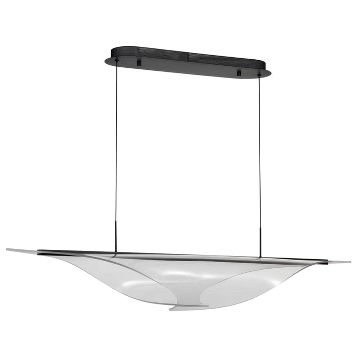 Island Pendant Nuvo 62-2023 Geneva - 46 Inch LED Island Pendant - Matte Black - Silk Screened Acrylic Lens Nuvo
