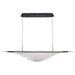 Island Pendant Nuvo 62-2023 Geneva - 46 Inch LED Island Pendant - Matte Black - Silk Screened Acrylic Lens Nuvo