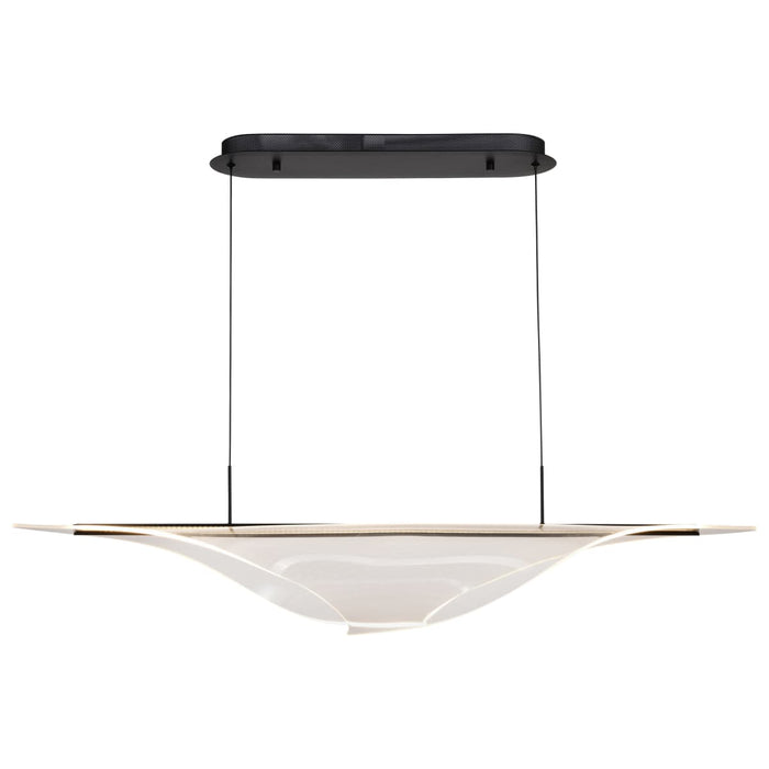 Island Pendant Nuvo 62-2023 Geneva - 46 Inch LED Island Pendant - Matte Black - Silk Screened Acrylic Lens Nuvo