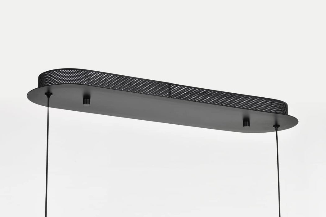 Island Pendant Nuvo 62-2023 Geneva - 46 Inch LED Island Pendant - Matte Black - Silk Screened Acrylic Lens Nuvo