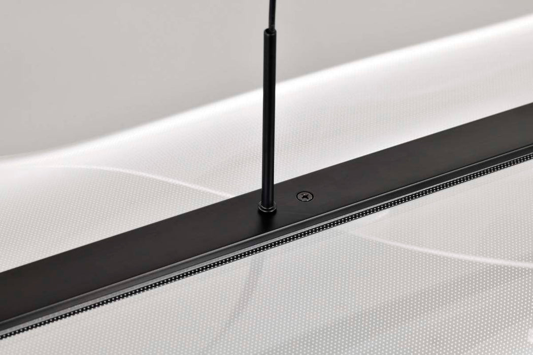 Island Pendant Nuvo 62-2023 Geneva - 46 Inch LED Island Pendant - Matte Black - Silk Screened Acrylic Lens Nuvo