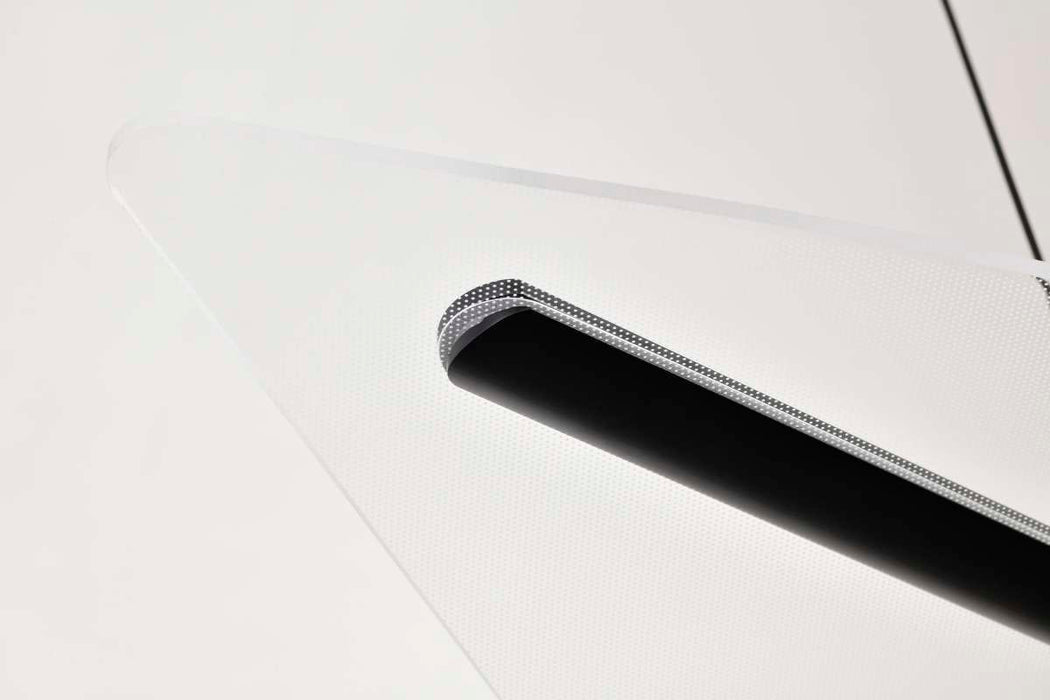 Island Pendant Nuvo 62-2023 Geneva - 46 Inch LED Island Pendant - Matte Black - Silk Screened Acrylic Lens Nuvo