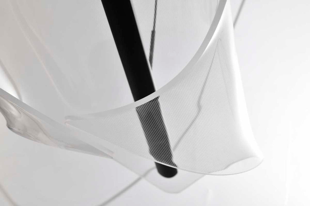 Island Pendant Nuvo 62-2023 Geneva - 46 Inch LED Island Pendant - Matte Black - Silk Screened Acrylic Lens Nuvo