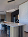 Island Pendant Nuvo 62-2023 Geneva - 46 Inch LED Island Pendant - Matte Black - Silk Screened Acrylic Lens Nuvo