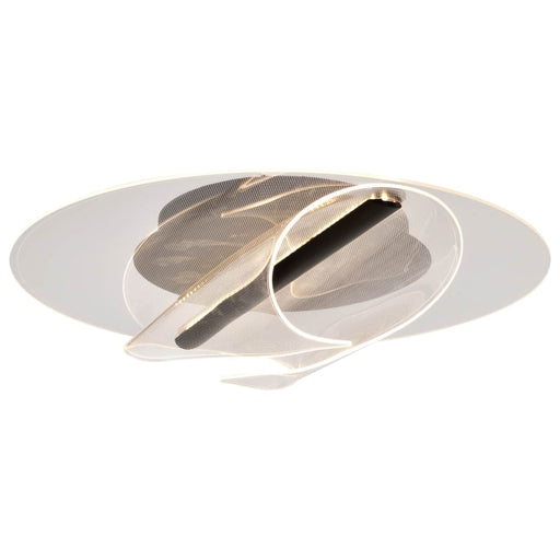 Flush Mount Nuvo 62-2024 Geneva - 18 Inch LED Flush Mount - Matte Black - Silk Screened Acrylic Lens Nuvo