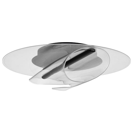 Flush Mount Nuvo 62-2024 Geneva - 18 Inch LED Flush Mount - Matte Black - Silk Screened Acrylic Lens Nuvo