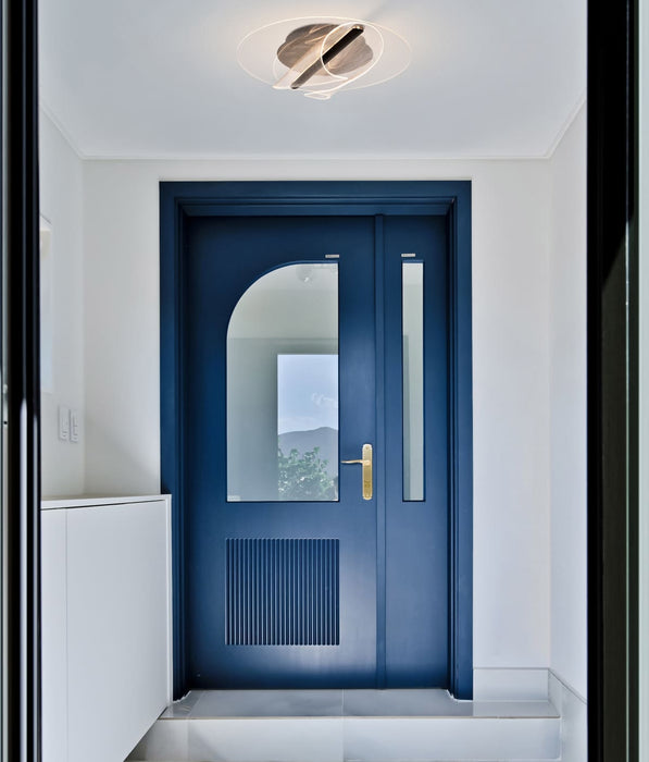 Flush Mount Nuvo 62-2024 Geneva - 18 Inch LED Flush Mount - Matte Black - Silk Screened Acrylic Lens Nuvo