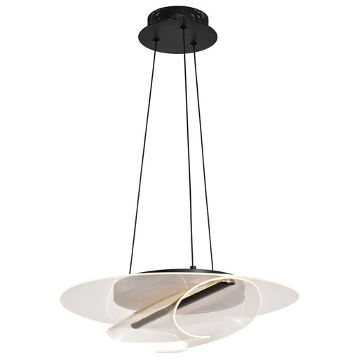 Pendant Nuvo 62-2025 Geneva - 18 Inch LED Pendant - Matte Black - Silk Screened Acrylic Lens Nuvo