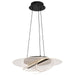 Pendant Nuvo 62-2025 Geneva - 18 Inch LED Pendant - Matte Black - Silk Screened Acrylic Lens Nuvo