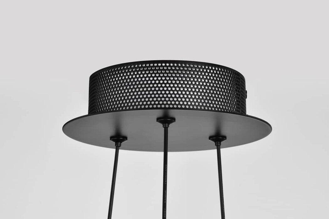 Pendant Nuvo 62-2025 Geneva - 18 Inch LED Pendant - Matte Black - Silk Screened Acrylic Lens Nuvo
