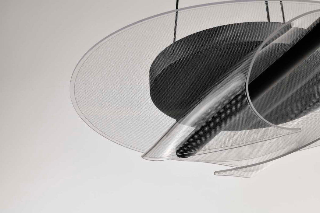 Pendant Nuvo 62-2025 Geneva - 18 Inch LED Pendant - Matte Black - Silk Screened Acrylic Lens Nuvo