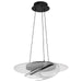 Pendant Nuvo 62-2025 Geneva - 18 Inch LED Pendant - Matte Black - Silk Screened Acrylic Lens Nuvo