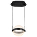 Pendant Nuvo 62-2031 Arvada - 8 Inch LED Pendant - Matte Black - Silk Screened Acrylic Lens Nuvo