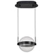 Pendant Nuvo 62-2031 Arvada - 8 Inch LED Pendant - Matte Black - Silk Screened Acrylic Lens Nuvo