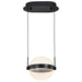 Pendant Nuvo 62-2031 Arvada - 8 Inch LED Pendant - Matte Black - Silk Screened Acrylic Lens Nuvo
