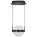 Pendant Nuvo 62-2031 Arvada - 8 Inch LED Pendant - Matte Black - Silk Screened Acrylic Lens Nuvo