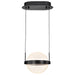 Pendant Nuvo 62-2031 Arvada - 8 Inch LED Pendant - Matte Black - Silk Screened Acrylic Lens Nuvo