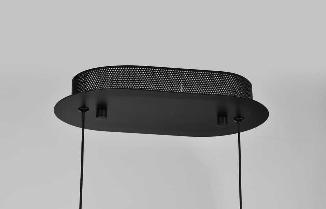 Pendant Nuvo 62-2031 Arvada - 8 Inch LED Pendant - Matte Black - Silk Screened Acrylic Lens Nuvo