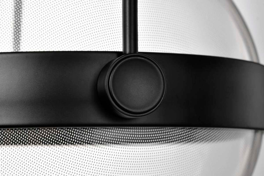 Pendant Nuvo 62-2031 Arvada - 8 Inch LED Pendant - Matte Black - Silk Screened Acrylic Lens Nuvo