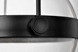 Pendant Nuvo 62-2031 Arvada - 8 Inch LED Pendant - Matte Black - Silk Screened Acrylic Lens Nuvo