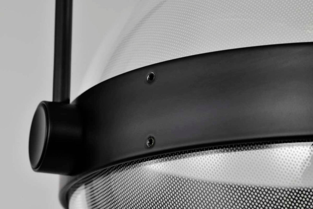 Pendant Nuvo 62-2031 Arvada - 8 Inch LED Pendant - Matte Black - Silk Screened Acrylic Lens Nuvo