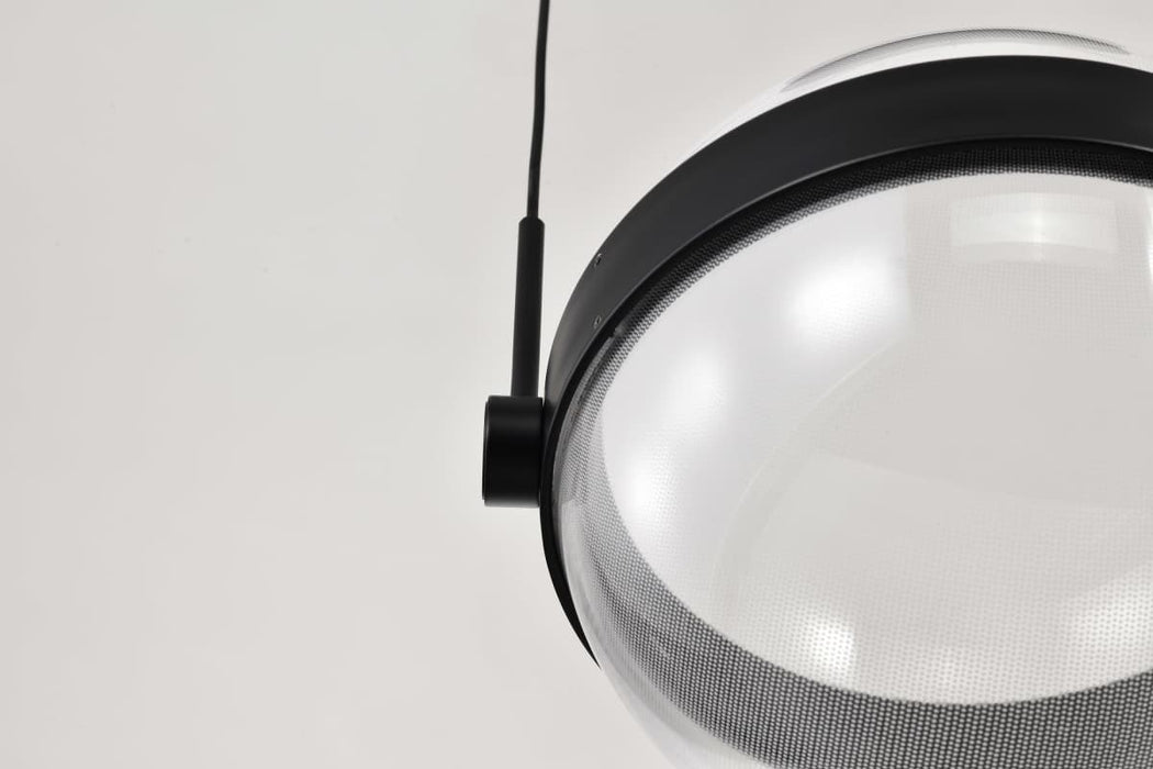 Pendant Nuvo 62-2031 Arvada - 8 Inch LED Pendant - Matte Black - Silk Screened Acrylic Lens Nuvo