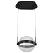 Pendant Nuvo 62-2031 Arvada - 8 Inch LED Pendant - Matte Black - Silk Screened Acrylic Lens Nuvo