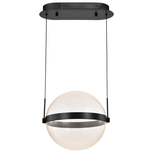 Pendant Nuvo 62-2032 Arvada - 12 Inch LED Pendant - Matte Black - Silk Screened Acrylic Lens Nuvo