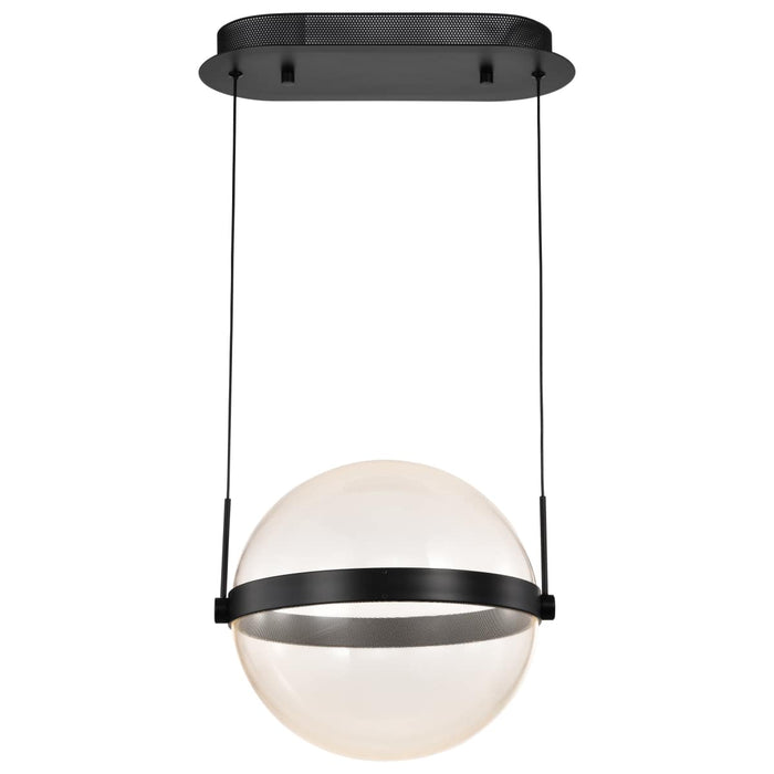 Pendant Nuvo 62-2032 Arvada - 12 Inch LED Pendant - Matte Black - Silk Screened Acrylic Lens Nuvo