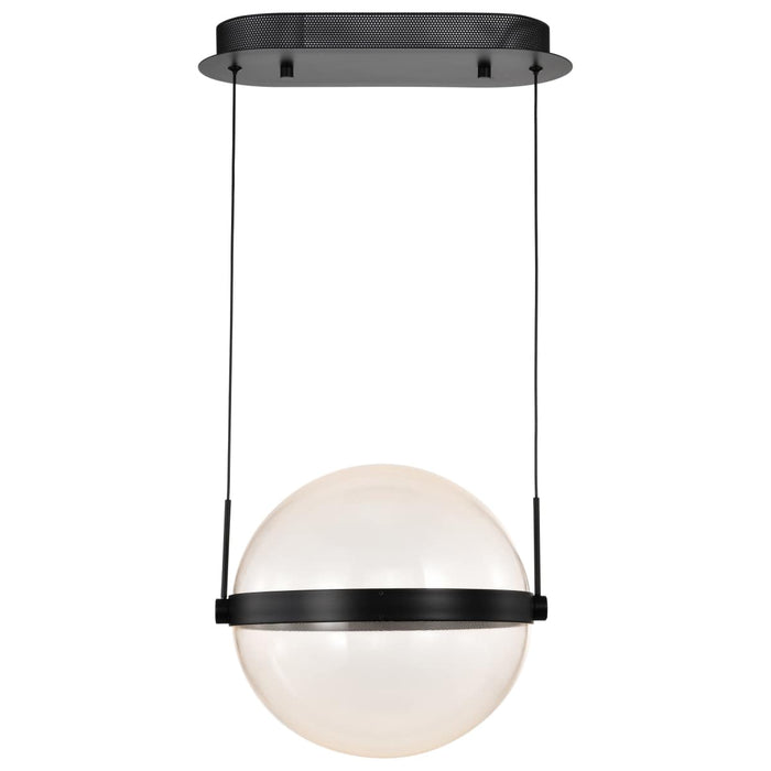 Pendant Nuvo 62-2032 Arvada - 12 Inch LED Pendant - Matte Black - Silk Screened Acrylic Lens Nuvo