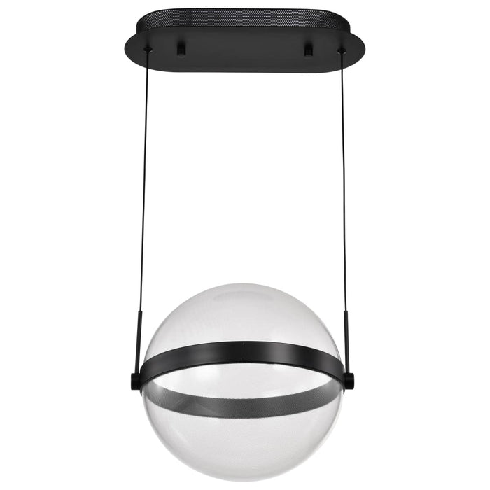 Pendant Nuvo 62-2032 Arvada - 12 Inch LED Pendant - Matte Black - Silk Screened Acrylic Lens Nuvo