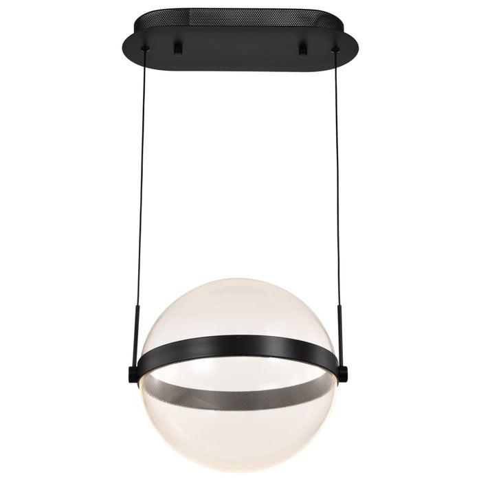 Pendant Nuvo 62-2032 Arvada - 12 Inch LED Pendant - Matte Black - Silk Screened Acrylic Lens Nuvo